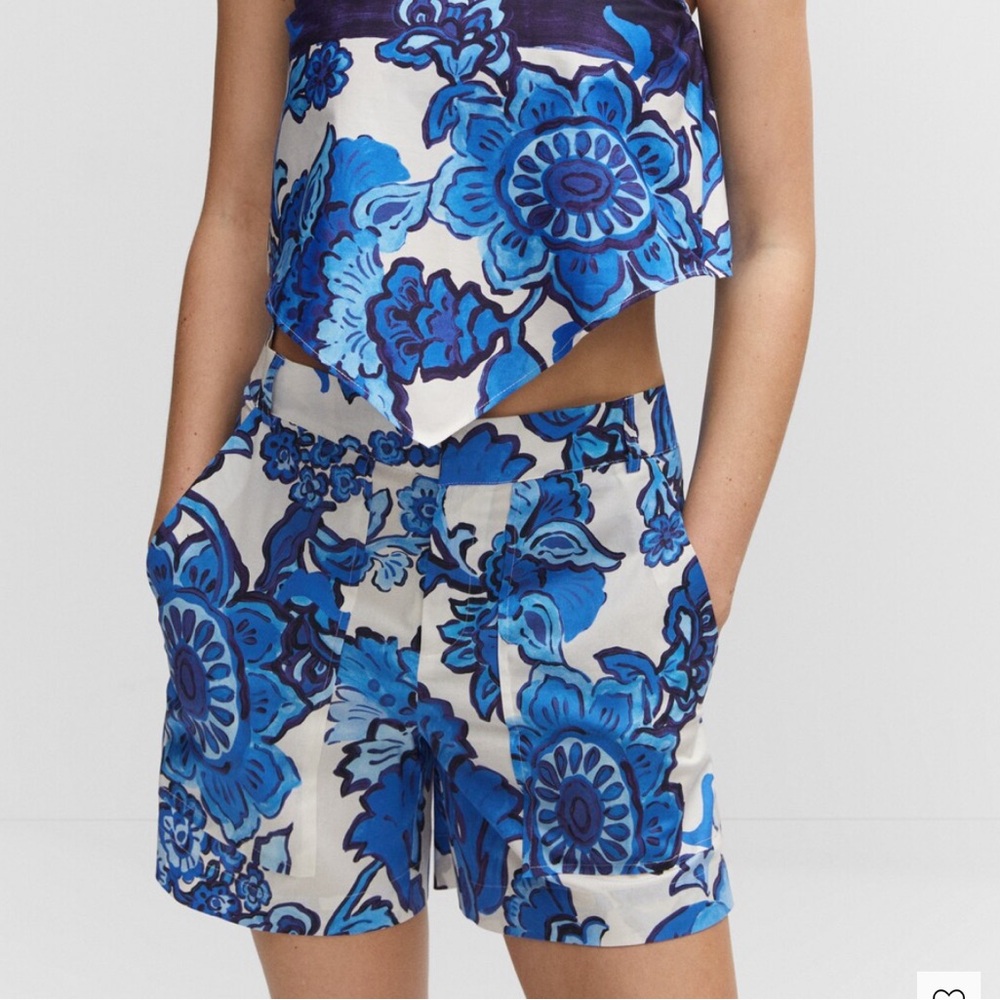 MANGO floral printed shorts